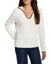 Nic + Zoe Nic+zoe Blanket Stitch Getaway Sweater
