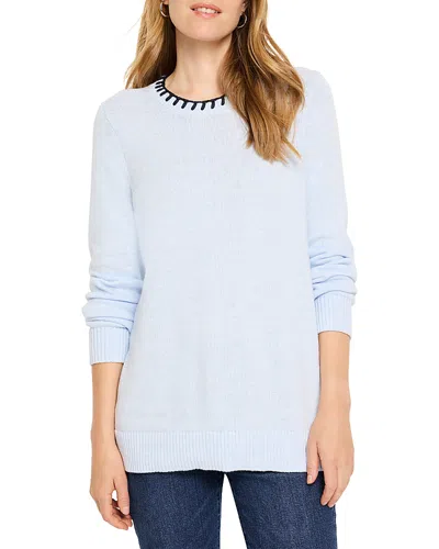 NIC + ZOE NIC+ZOE BLANKET STITCH SWEATER