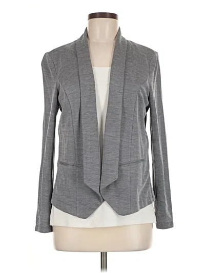 Pre-owned Nic + Zoe Blazer Jacket In Gray