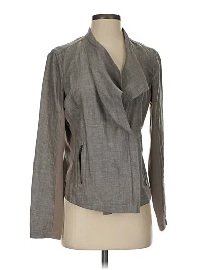 Pre-owned Nic + Zoe Blazer Jacket In Gray
