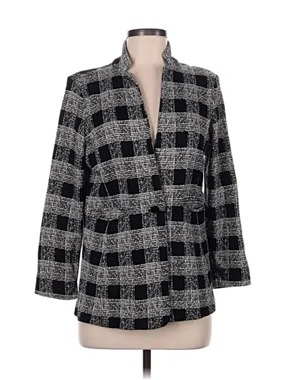 Pre-owned Nic + Zoe Blazer Jacket In Gray