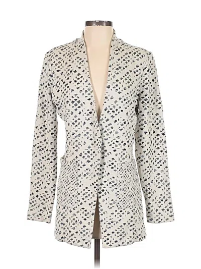 Pre-owned Nic + Zoe Blazer Jacket In Ivory