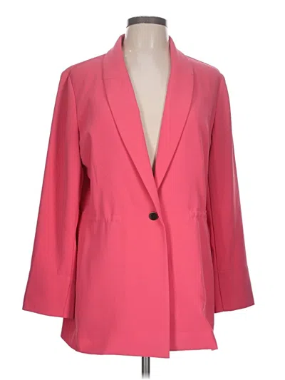 Pre-owned Nic + Zoe Blazer Jacket In Pink