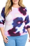 Nic + Zoe Nic+zoe Blossom Blur Cotton Sweater