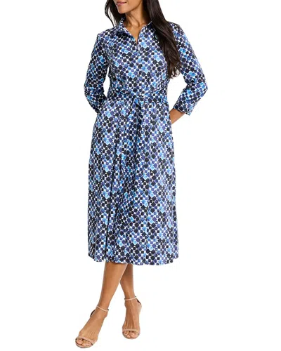 Nic + Zoe Nic+zoe Blue Baubles Shirt Dress In Blue Multi