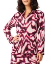 Nic + Zoe Nic+zoe Blurred Ikat Shirt In Pink