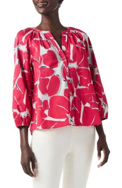 NIC + ZOE NIC+ZOE BOLD PETALS BUTTON-UP SHIRT