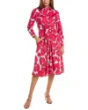 Nic + Zoe Bold Petals Jessie Dress In Red Multi