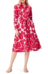 Nic + Zoe Bold Petals Jessie Dress In Red Multi In Red Multi