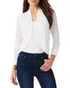 Nic + Zoe Nic+zoe Linen Blend Bolero Cardigan In Paper White