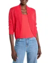 Nic + Zoe Nic+zoe Linen Blend Bolero Cardigan In Haute Red
