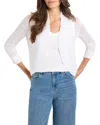 Nic + Zoe Nic+zoe Linen Blend Bolero Cardigan In Paper White