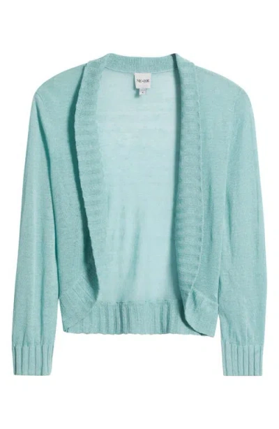 Nic + Zoe Nic+zoe Bolero Open Front Cardigan In Blue