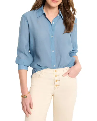 Nic + Zoe Breeze Shirt In Misty Blue