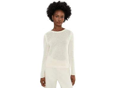 Nic + Zoe Breezeway Mesh Sweater Women's Clothing Classic Cream: Md In White