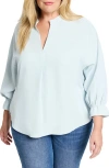 Nic + Zoe Nic+zoe Breezy Cinch Raglan Sleeve Top In Starlight