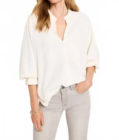 Nic + Zoe Breezy Cinch Top In Classic Cream In White