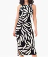 Nic + Zoe Breezy Leaves Dress In Black Multi In Black