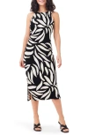 Nic + Zoe Breezy Leaves Dress In Black Multi In Black Multi