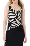 Nic + Zoe Breezy Leaves Notched Neck Shell