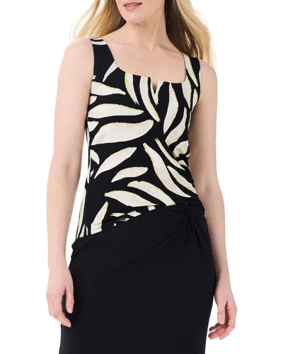 NIC + ZOE NIC+ZOE BREEZY LEAVES SPLIT NECK TANK