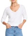 Nic + Zoe Nic+zoe Breezy Textures Cotton Blend Sweater In White