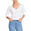 Nic + Zoe Nic+zoe Breezy Textures Cotton Blend Sweater In Paper White