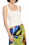 Nic + Zoe Plus Womens Tank Sleeveless Shell In Classic Cream