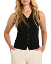 Nic + Zoe Nic+zoe Sleeveless Ribbed Vest In Black