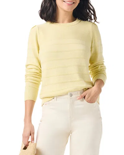Nic + Zoe Nic+zoe Button Shoulder Cashmere-blend Sweater In Multi