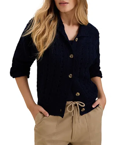 Nic + Zoe Nic+zoe Cable Knit Mock Neck Cardigan In Transparent