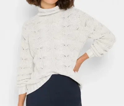 Nic + Zoe Cable Sparkle Sweater In Reflection In Multi