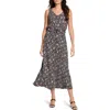 Nic + Zoe Nic+zoe Cailin Dot Print A-line Dress In Black Multi
