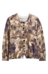 Nic + Zoe Nic+zoe Femme Camo Cardigan In Indigo Multi