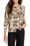 Nic + Zoe Nic+zoe Femme Camo Cardigan In Indigo Multi