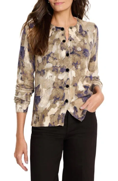 Nic + Zoe Nic+zoe Femme Camo Cardigan In Indigo Multi