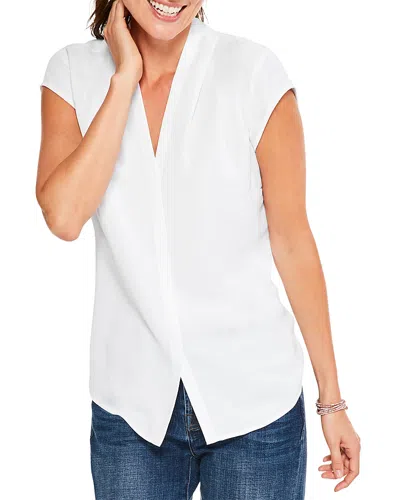 Nic + Zoe Nic+zoe Cap Sleeve Day To Night Top In White