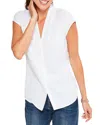 Nic + Zoe Nic+zoe Cap Sleeve Day To Night Top In White