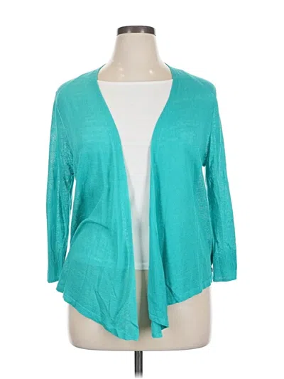 Pre-owned Nic + Zoe Cardigan Sweater In Blue