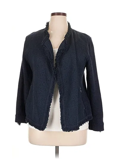 Pre-owned Nic + Zoe Cardigan Sweater In Blue