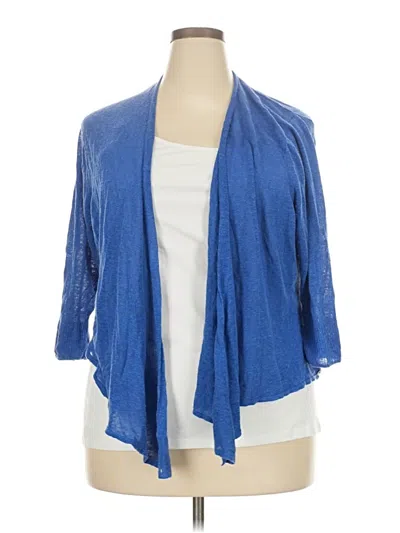 Pre-owned Nic + Zoe Cardigan Sweater In Blue