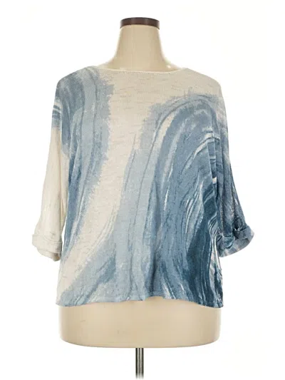 Pre-owned Nic + Zoe Cardigan Sweater In Blue