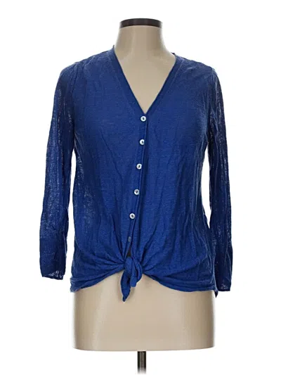 Pre-owned Nic + Zoe Cardigan Sweater In Blue