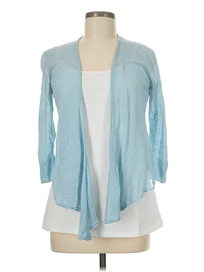Pre-owned Nic + Zoe Cardigan Sweater In Blue