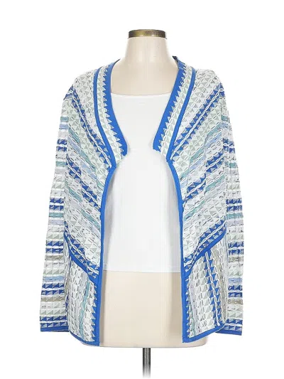Pre-owned Nic + Zoe Cardigan Sweater In Blue