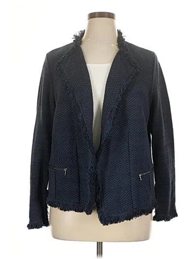 Pre-owned Nic + Zoe Cardigan Sweater In Blue