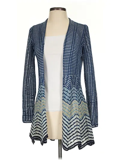 Pre-owned Nic + Zoe Cardigan Sweater In Blue