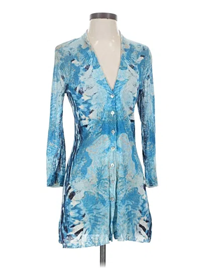 Pre-owned Nic + Zoe Cardigan Sweater In Blue