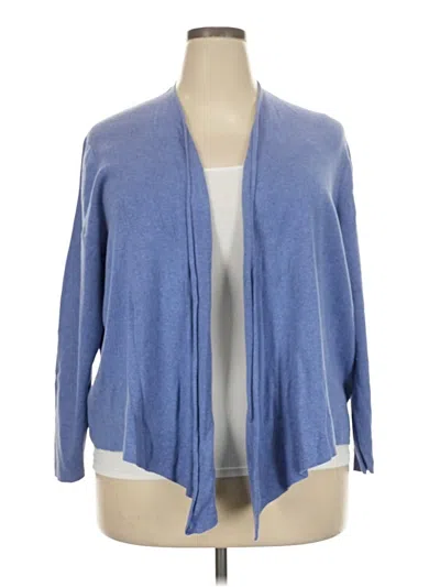 Pre-owned Nic + Zoe Cardigan Sweater In Blue