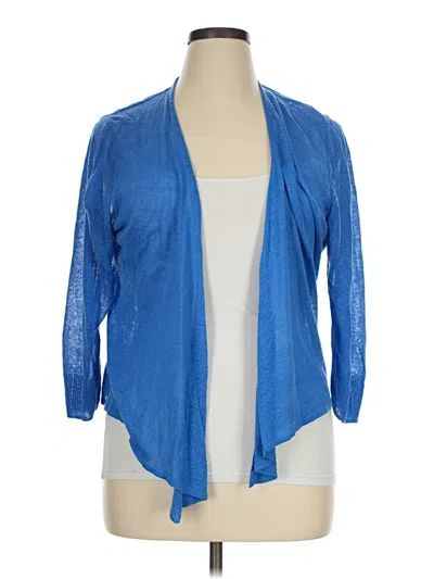 Pre-owned Nic + Zoe Cardigan Sweater In Blue